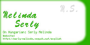 melinda serly business card